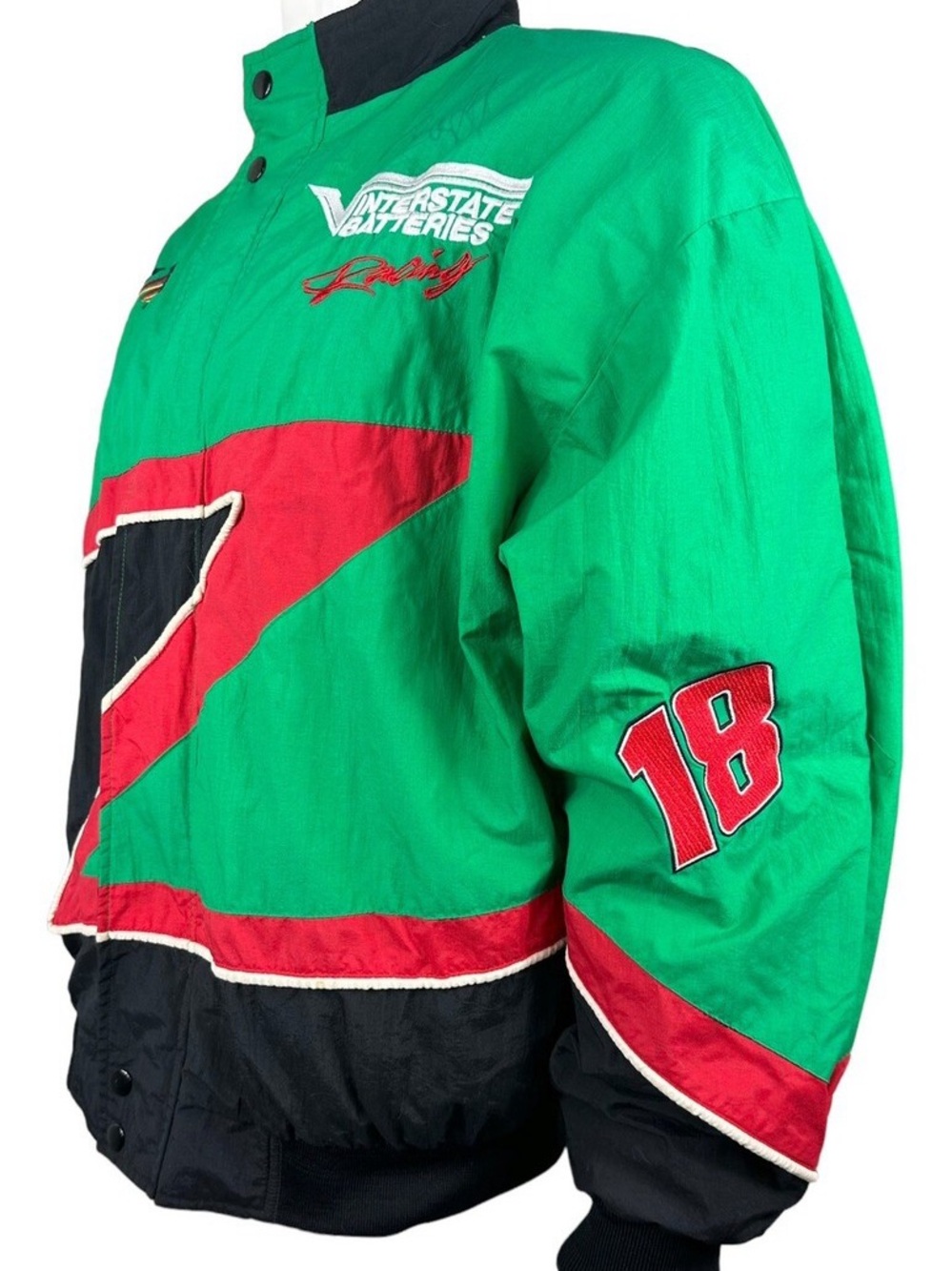 KUDZU  Interstate Batteries Racing Windbreaker Jacket in Green & Red